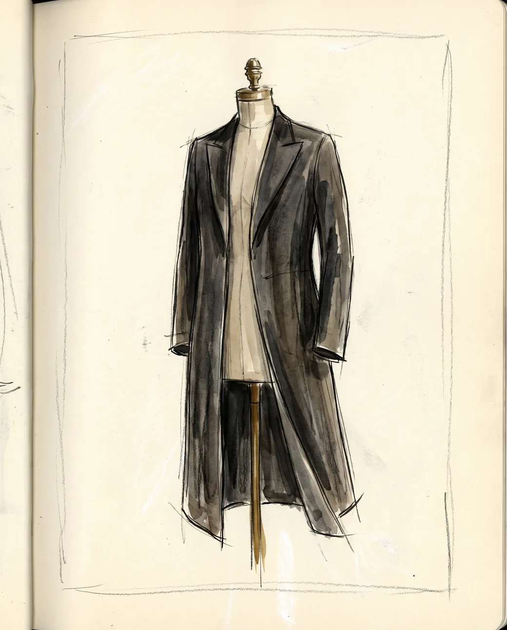 Illustration of a traditional kapota coat