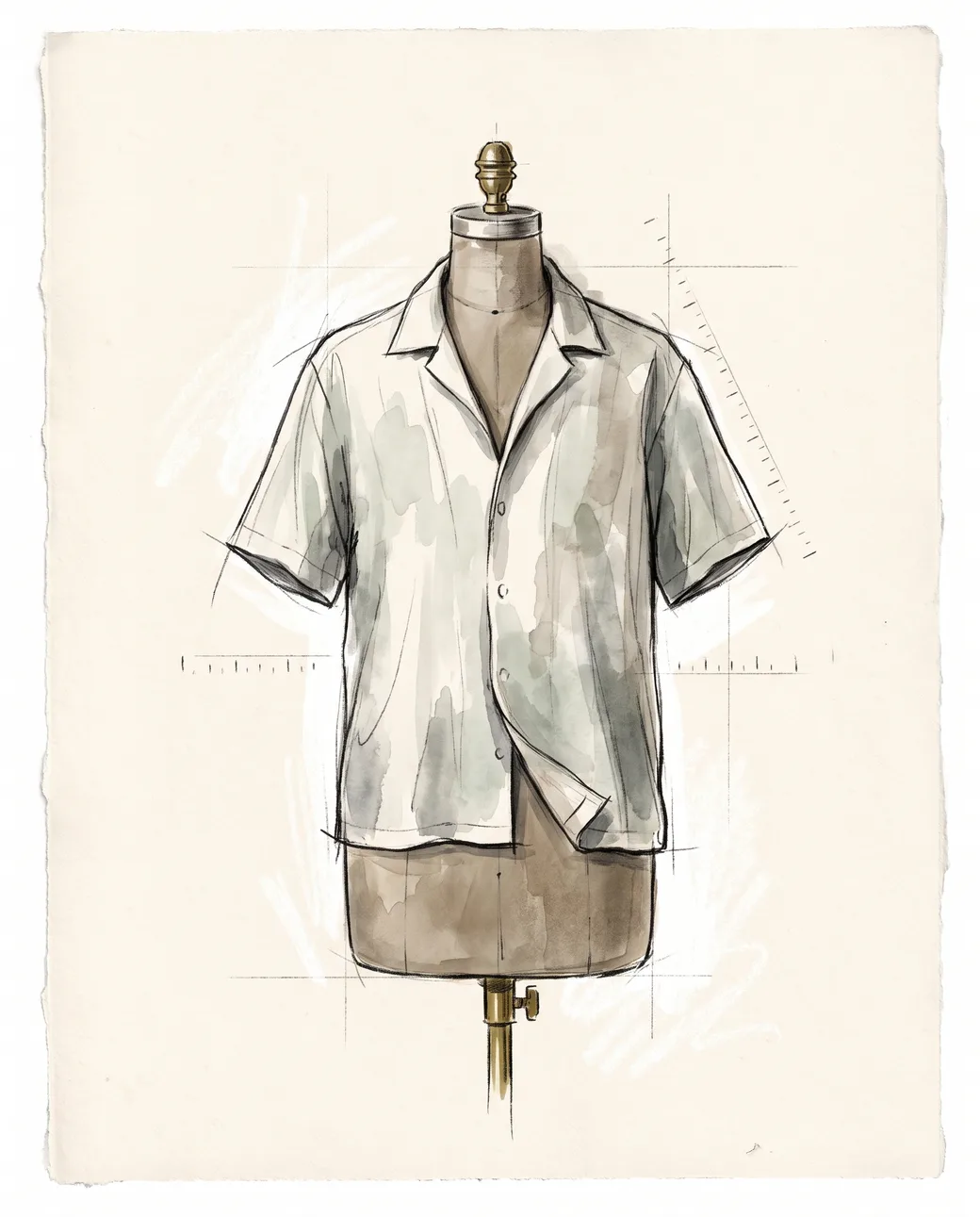 Illustration of a short-sleeved shirt